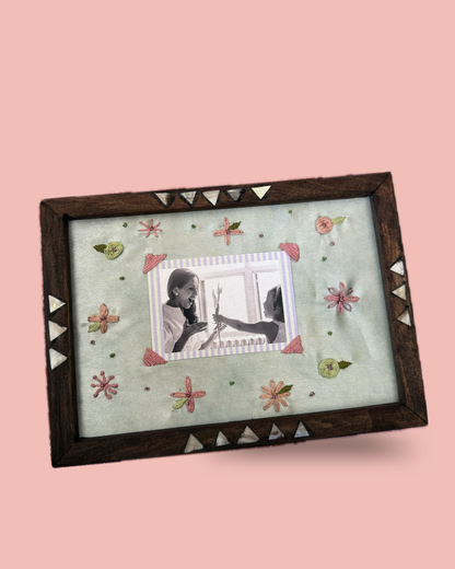 Umi Mother of Pearl Embroidered Frame