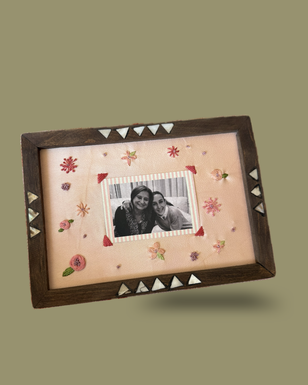 Umi Mother of Pearl Embroidered Frame