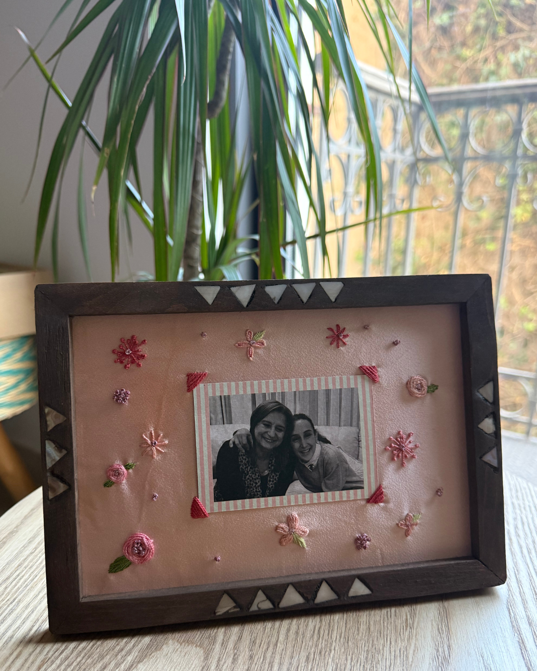 Umi Mother of Pearl Embroidered Frame